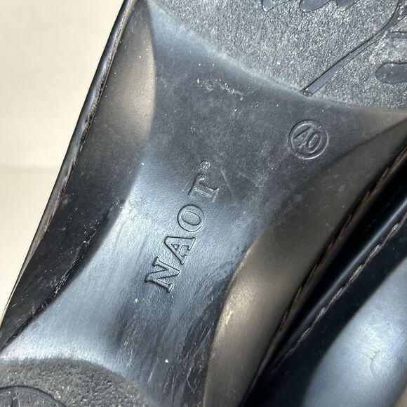 NAOT Avignon Mule Slip On Women's Brown Leather Shoes Sz 9 EU 40 Buckle - Picture 6 of 7